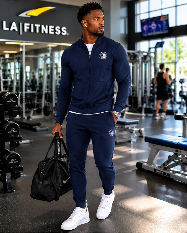 BF Men's Casual Sports Suit Embroidered