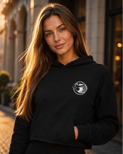 BF Women’s Crop Top Pullover Hoodie