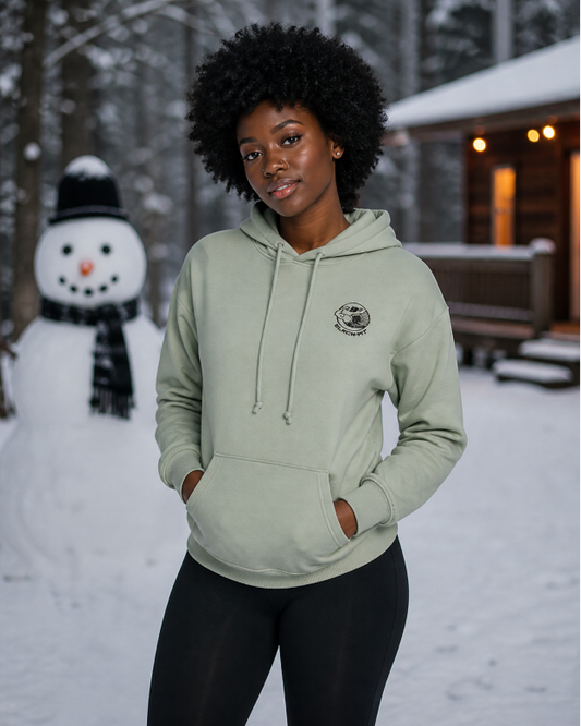 BF Women’s Crop Top Pullover Hoodie (Embroidered)