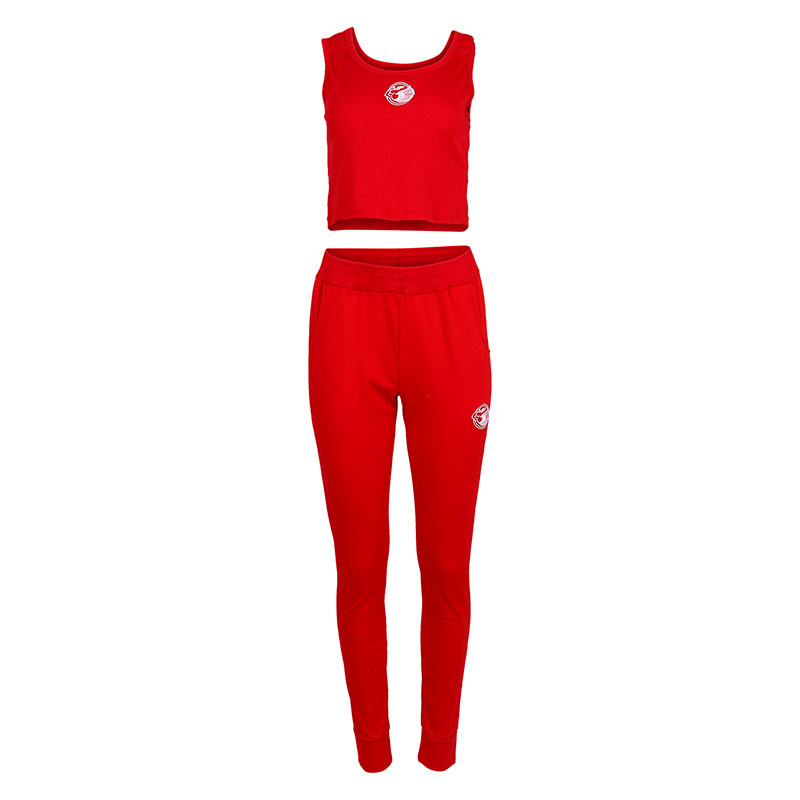Deals on Redbat Athletics Women's Colourblocked Red Jogger Pants, Compare  Prices & Shop Online